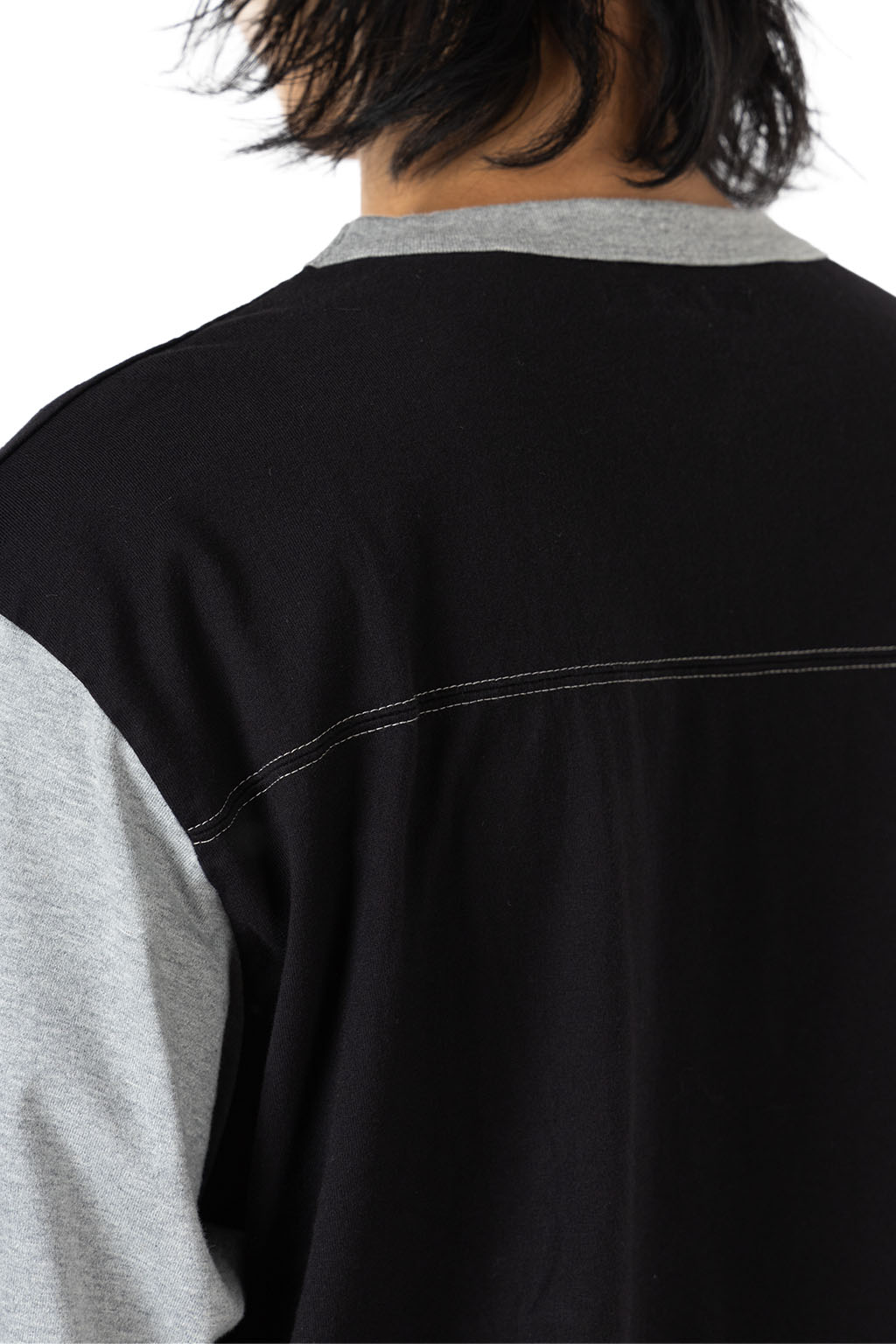 Tigre Brocante - 40/2 Modern Jersey Dirt Tracker LS T-Shirt - Black x Grey