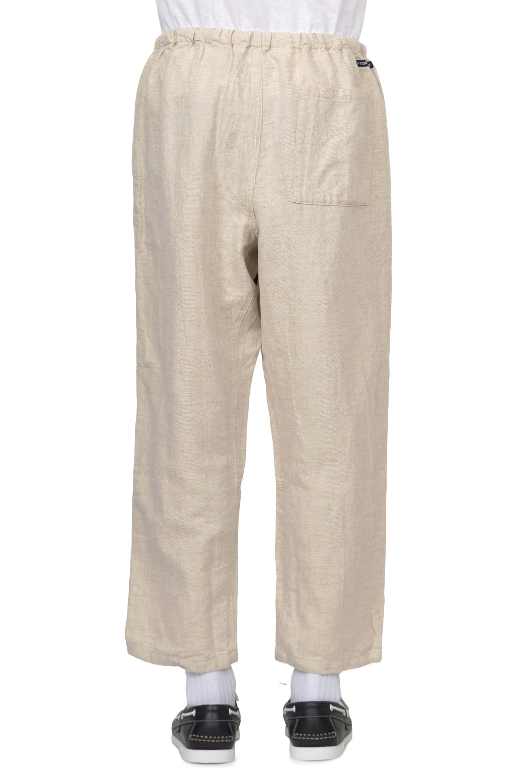 Tigre Brocante - Cotton Linen Twill Tagosaku Pants - Beige
