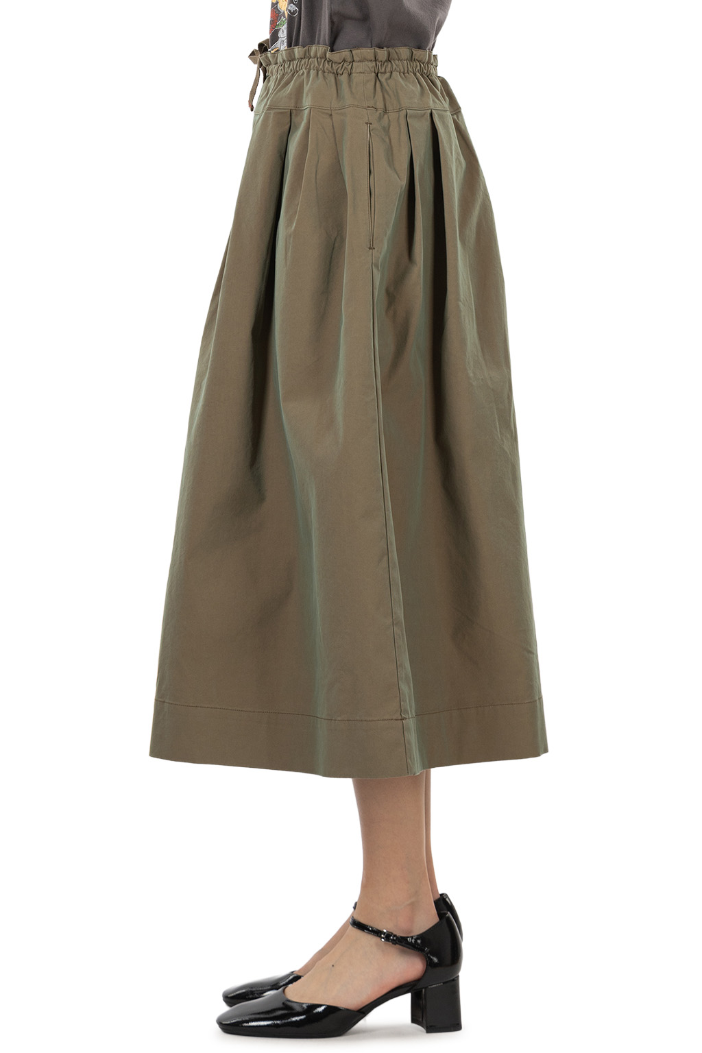 Tigre Brocante - Cotton Polyester Gabardine Long Skirt