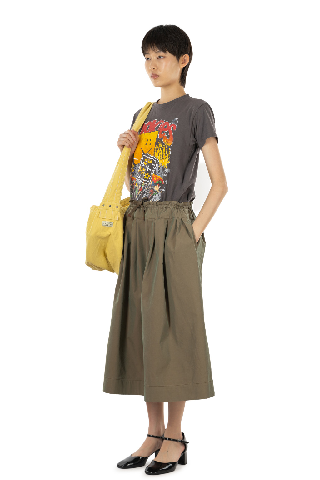 Tigre Brocante - Cotton Polyester Gabardine Long Skirt