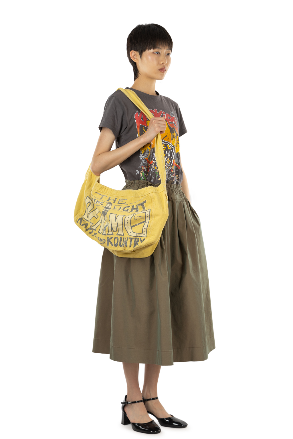Tigre Brocante - Cotton Polyester Gabardine Long Skirt