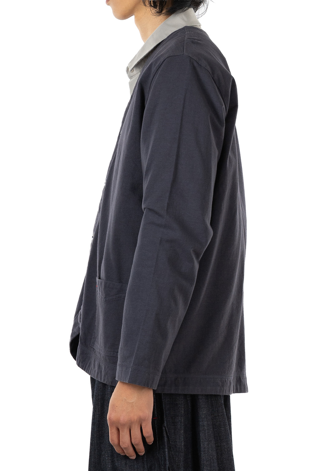 Tigre Brocante - Feather Jersey Round Hem Cardigan - Sumi