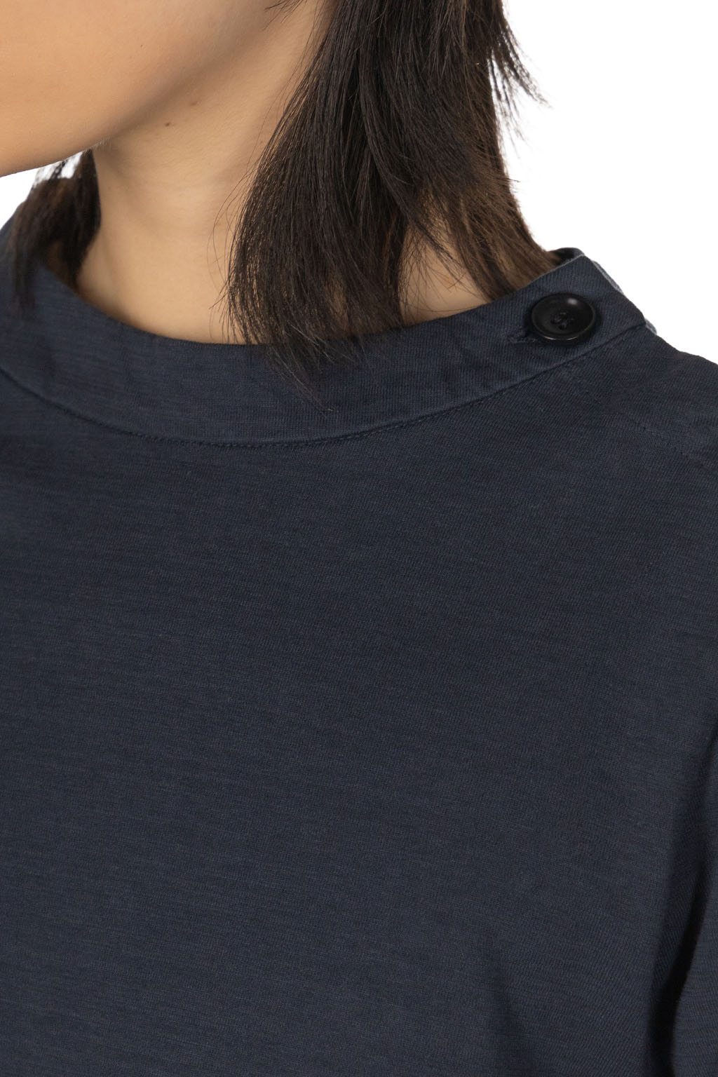Tigre Brocante - Light Jersey Shoulder Button T-shirt - Black