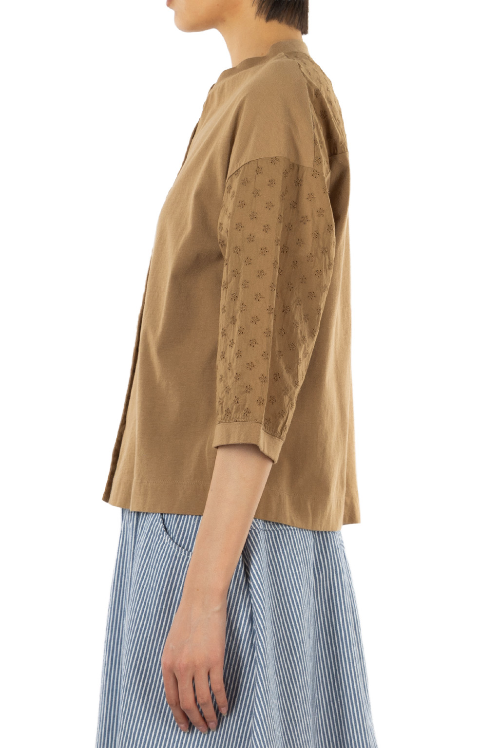 Tigre Brocante - Organic Cotton Jersey Cardigan - Beige