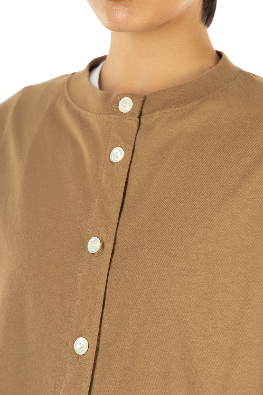 Tigre Brocante - Organic Cotton Jersey Cardigan - Beige