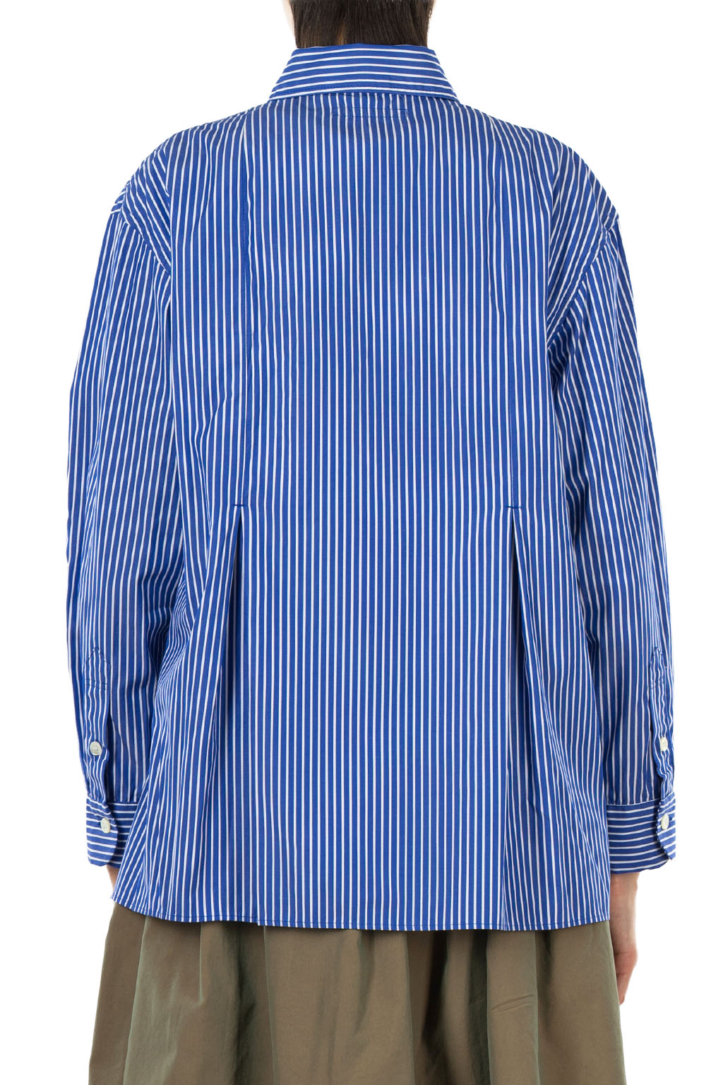 Tigre Brocante - Stripe Typewriter Fujin Shirt - Blue