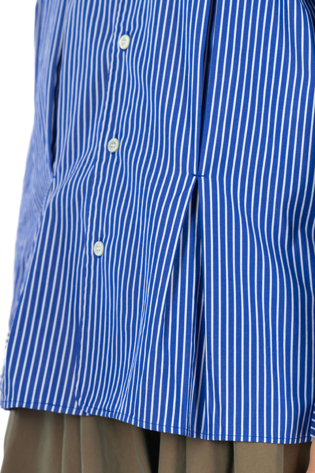 Tigre Brocante - Stripe Typewriter Fujin Shirt - Blue