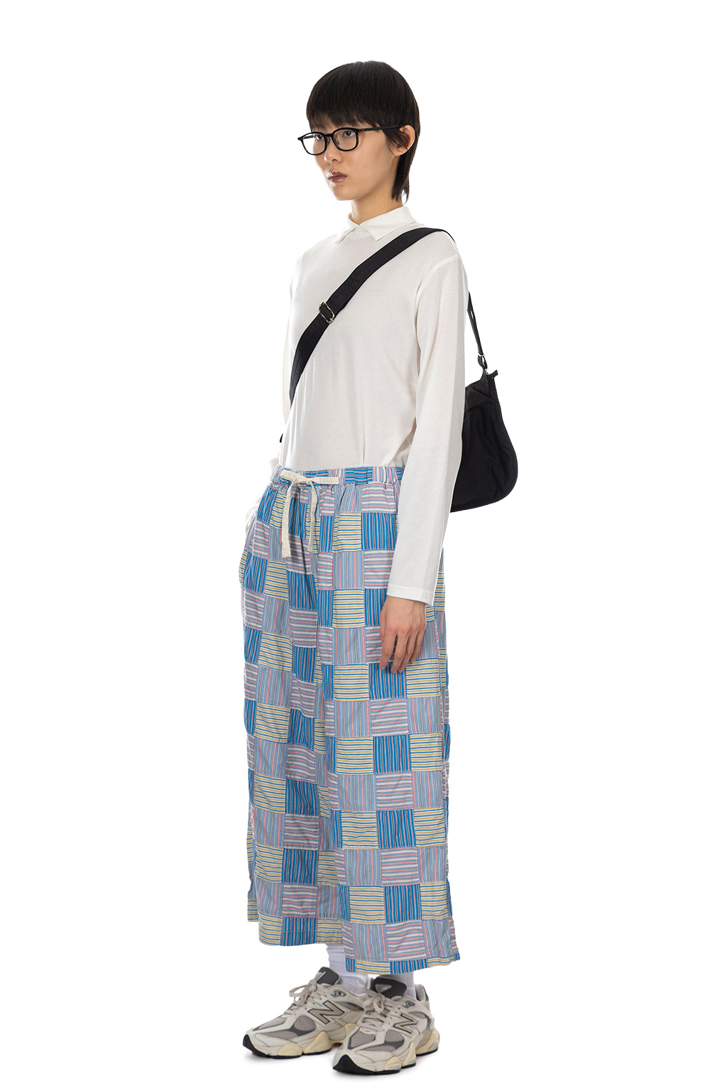 Tigre Brocante - Striped Patch Gathered Wide Pants