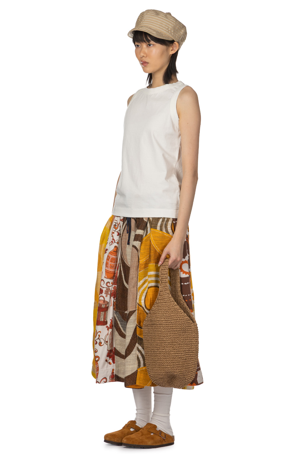 Tigre Brocante - Vintage Light Jersey Tank Top - White