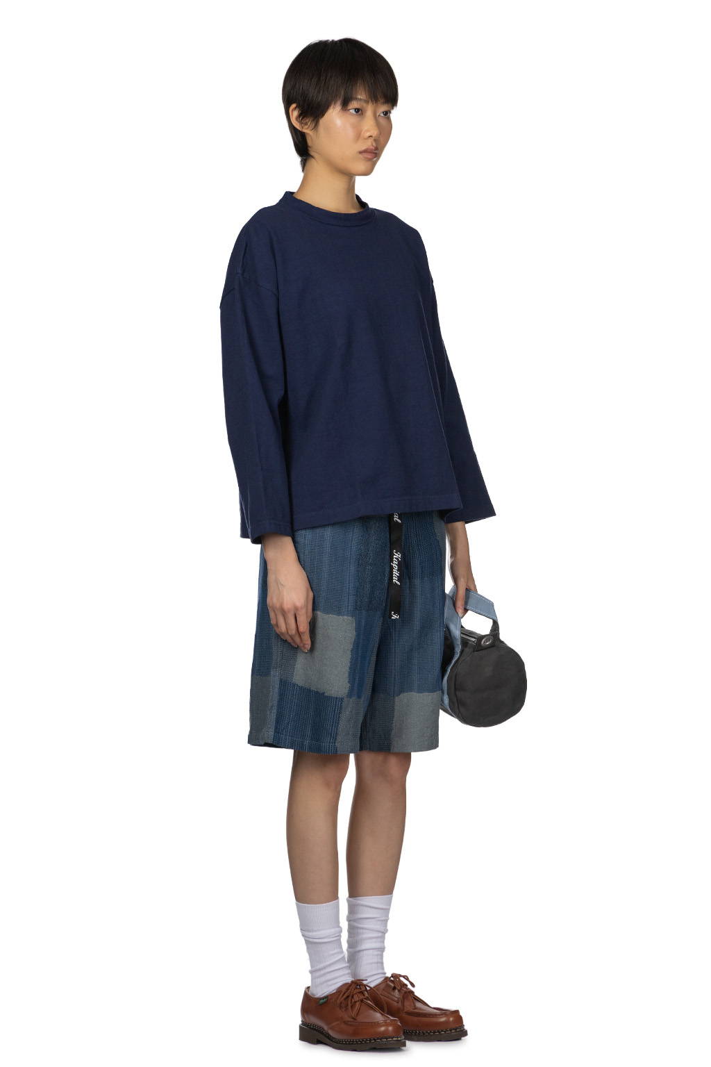 Tigre Brocante - Women Yakko Long Sleeve T-Shirt - Navy