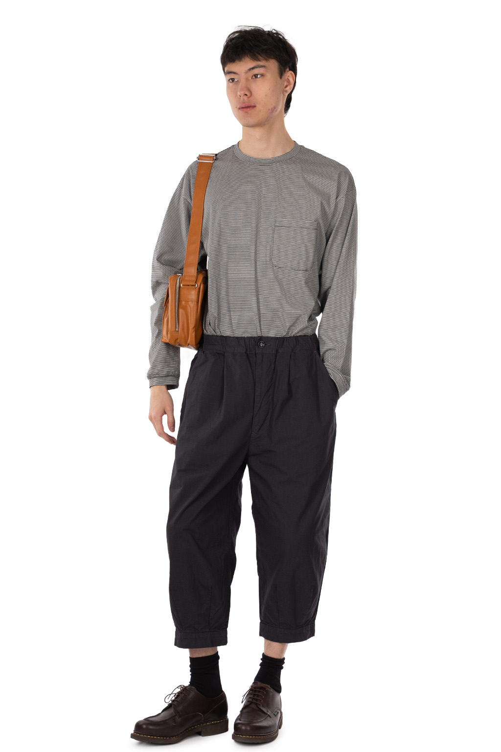 Tigre Brocante - Zimbabwe Samurai Cropped Pants-Charcoal