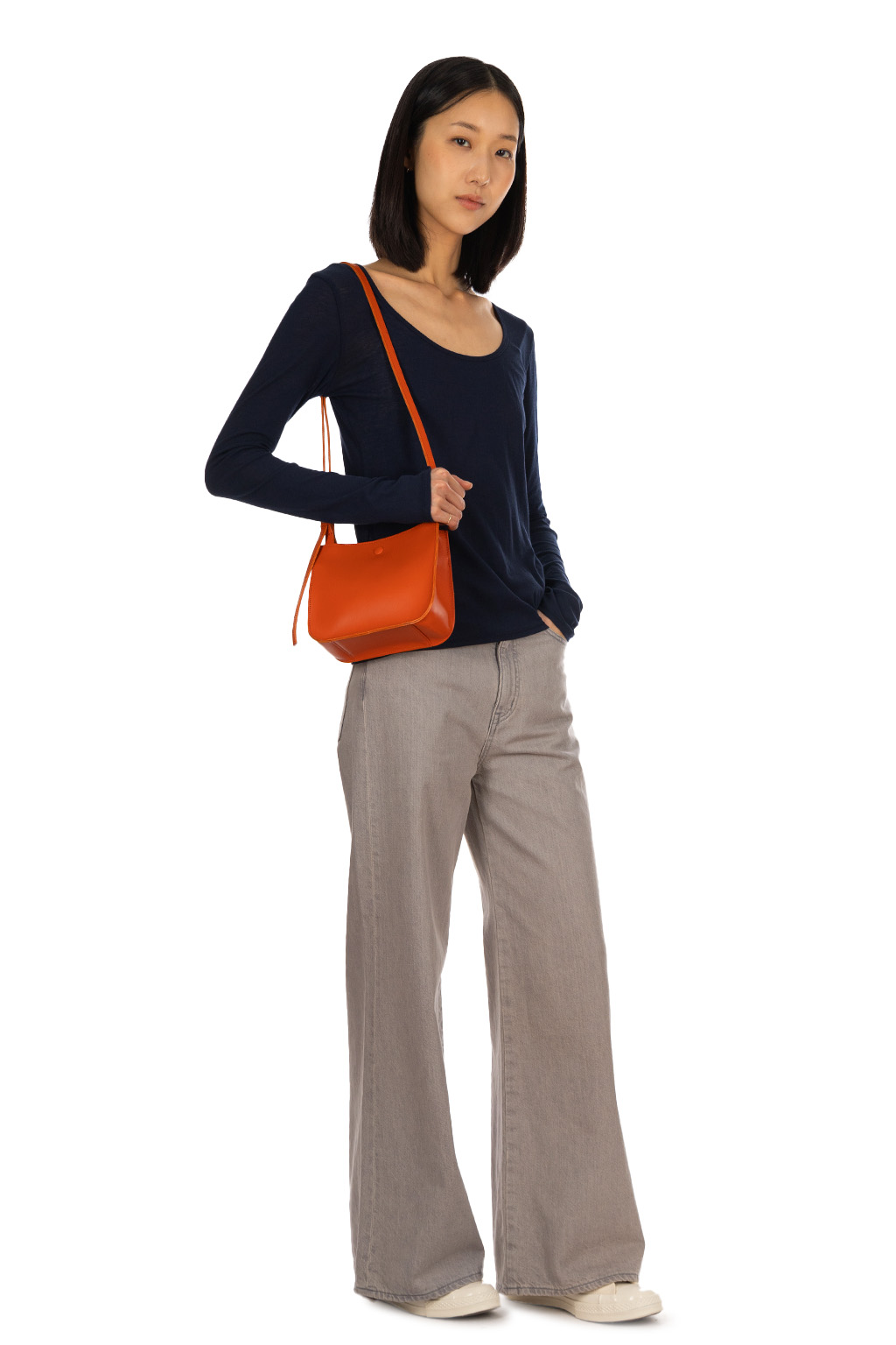 Tu es mon Tresor - U-Neck Top - Navy