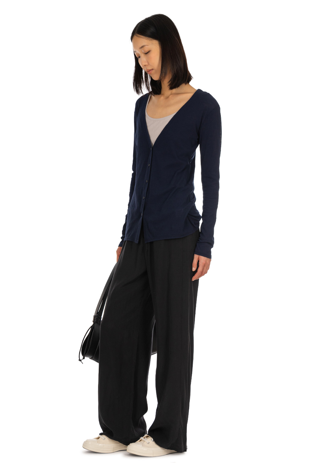 Tu es mon Tresor - V-Neck Cardigan - Navy
