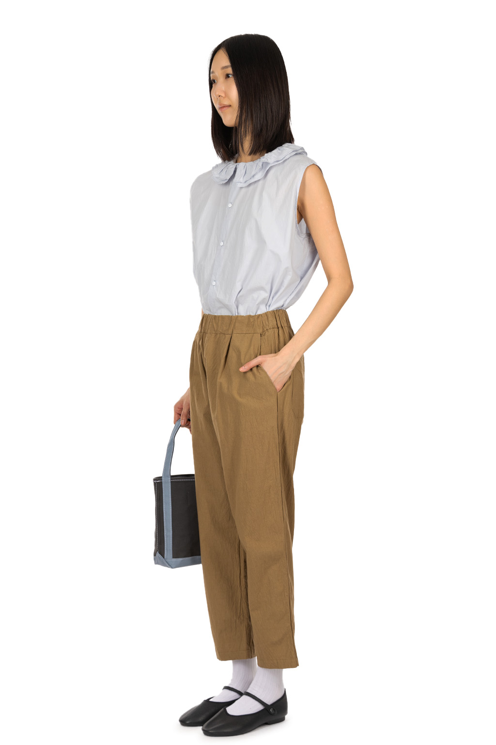 Veritecoeur - Cross Washer Easy Pants - Beige