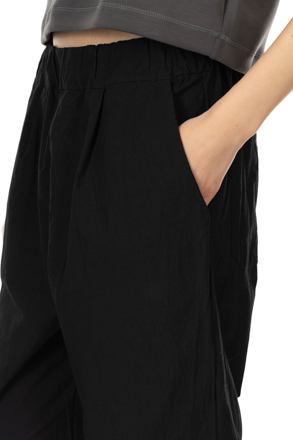 Veritecoeur - Cross Washer Easy Pants - Black