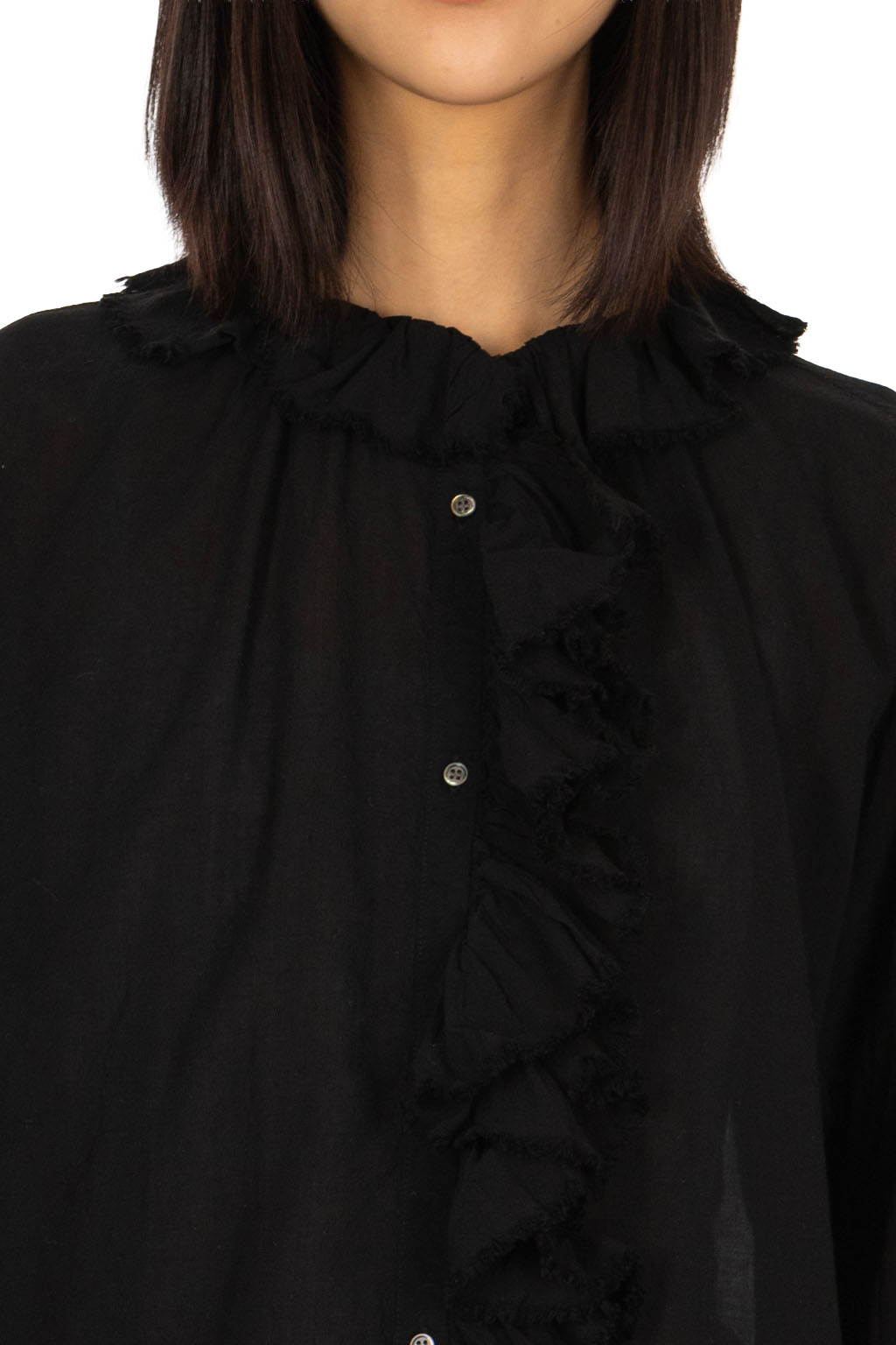 Veritecoeur - Frill Blouse - Antique Black