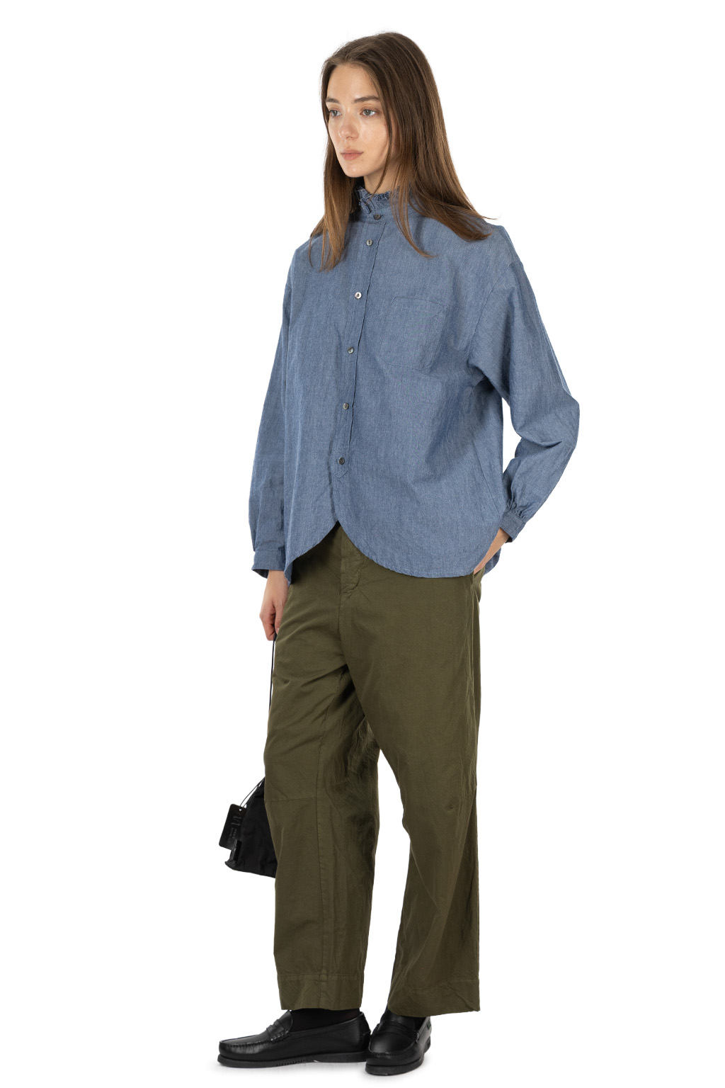 Veritecoeur - Gathered Frill Shirt - Dungaree