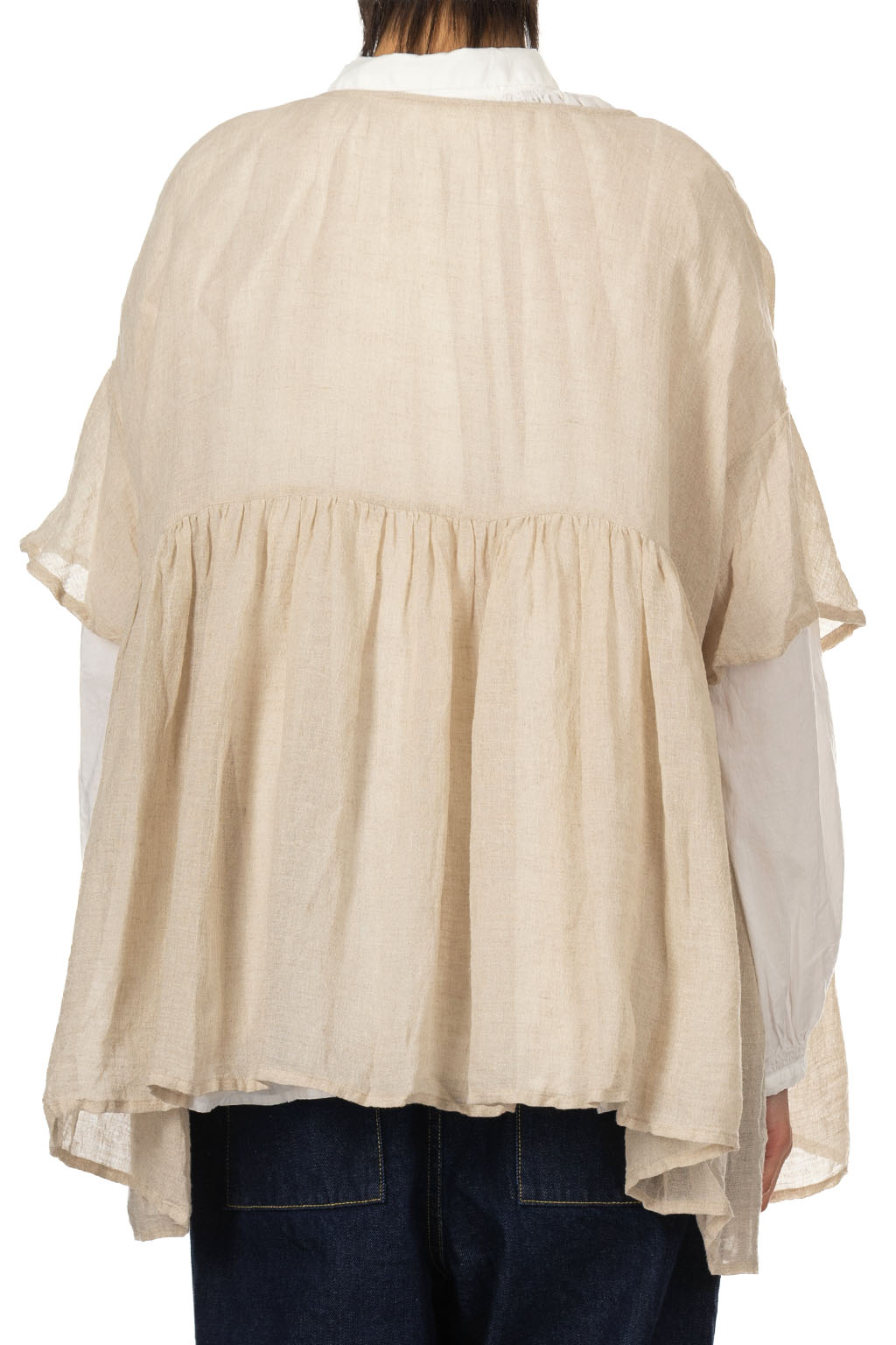 Veritecoeur - Linen Gathered Pullover - Kinari