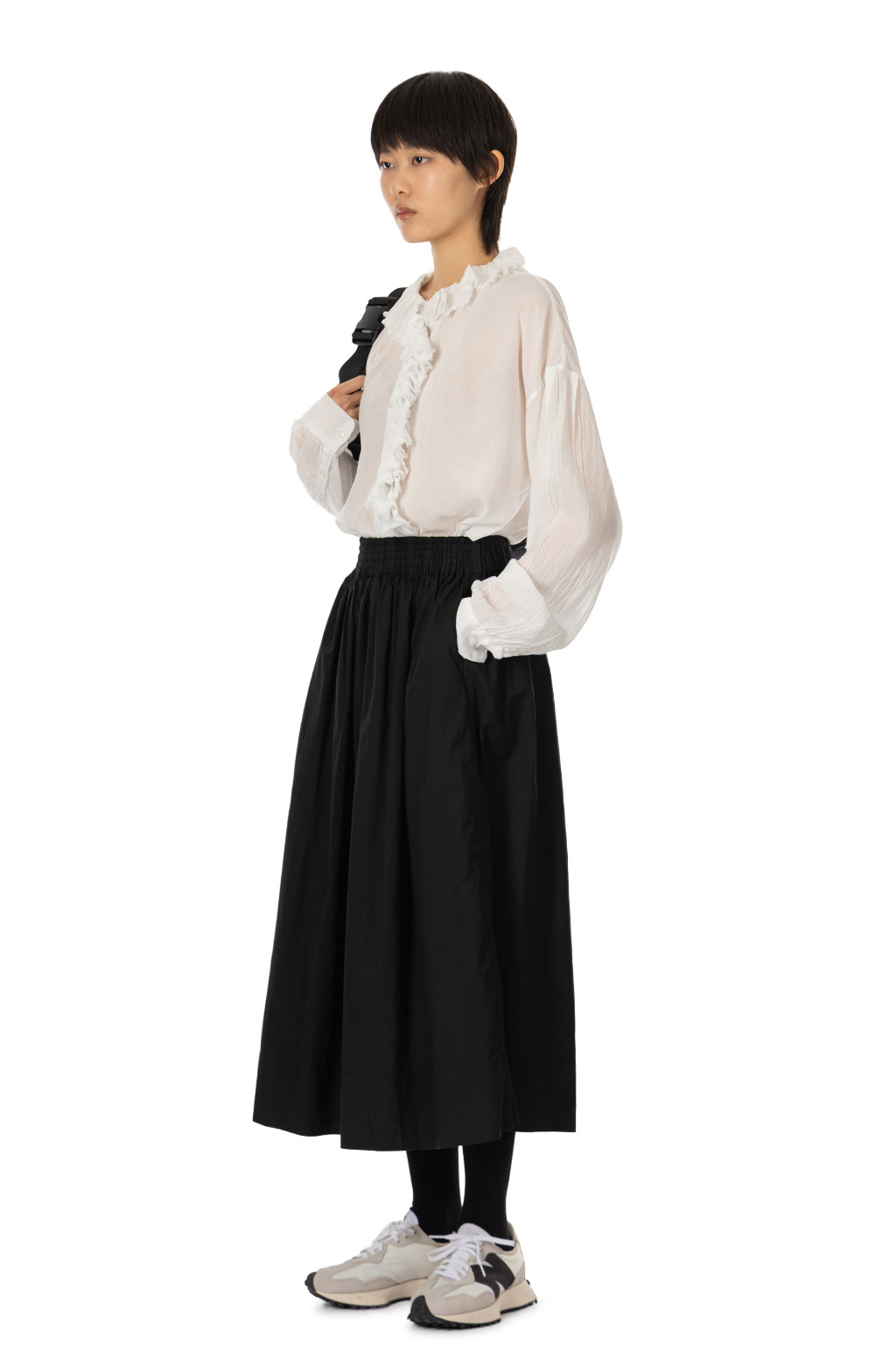Veritecoeur - Shirred Skirt - Black
