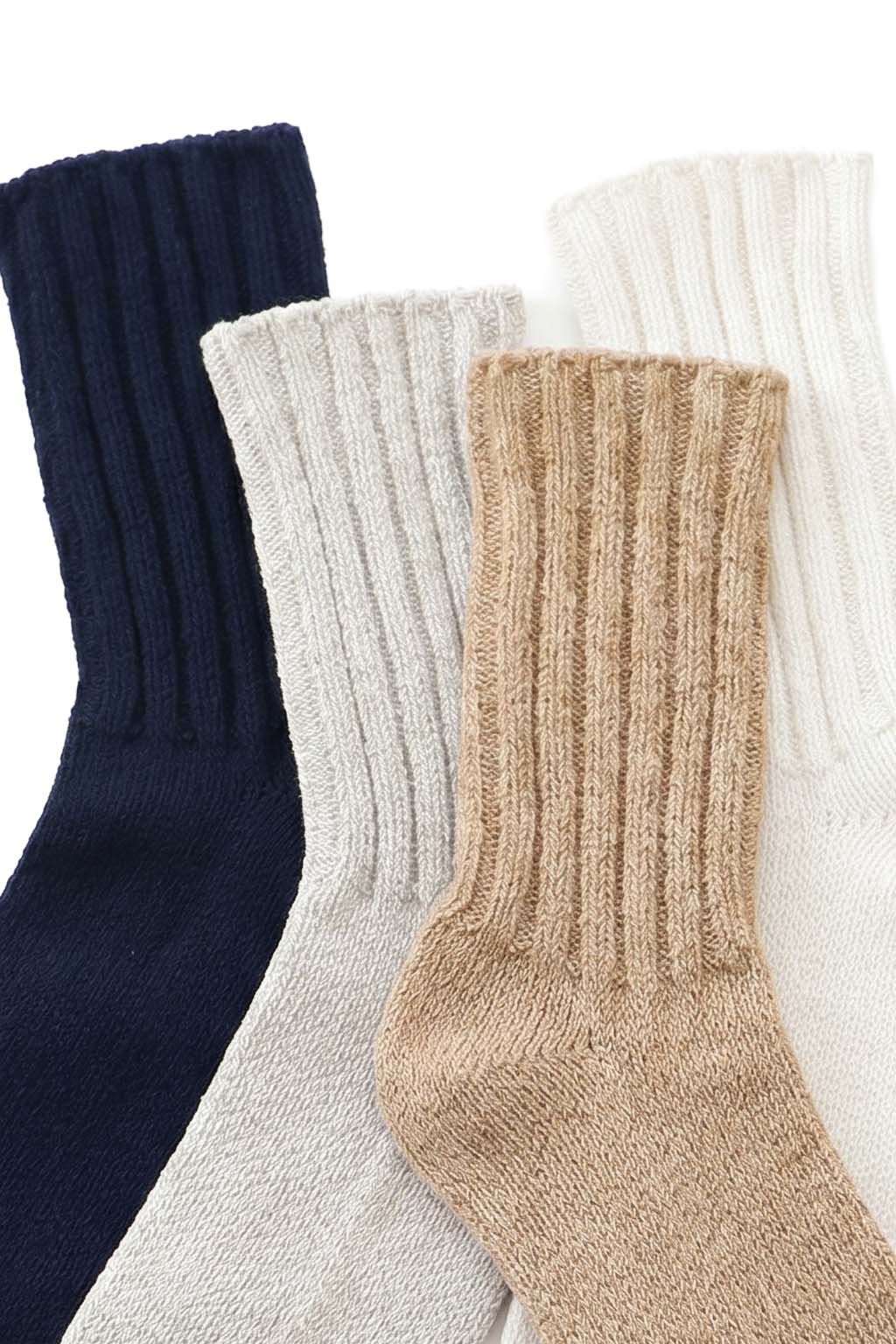 YAECA - Cotton Silk Rib Socks - 4 Colors