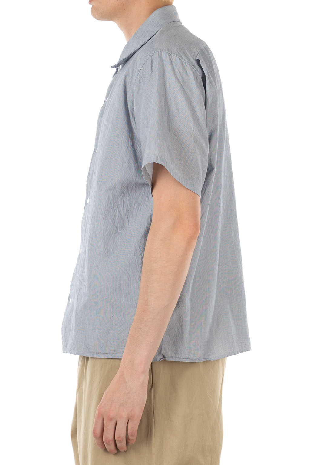 YAECA - Men's Comfort SS Shirt - Relaxed Square - Hairline Stripe