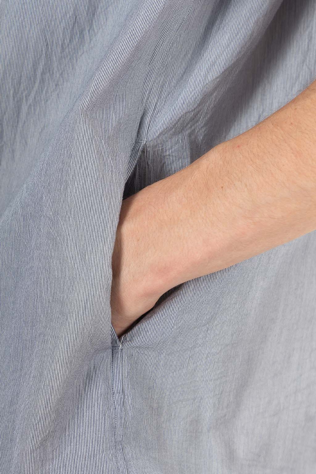 YAECA - Men's Comfort SS Shirt - Relaxed Square - Hairline Stripe
