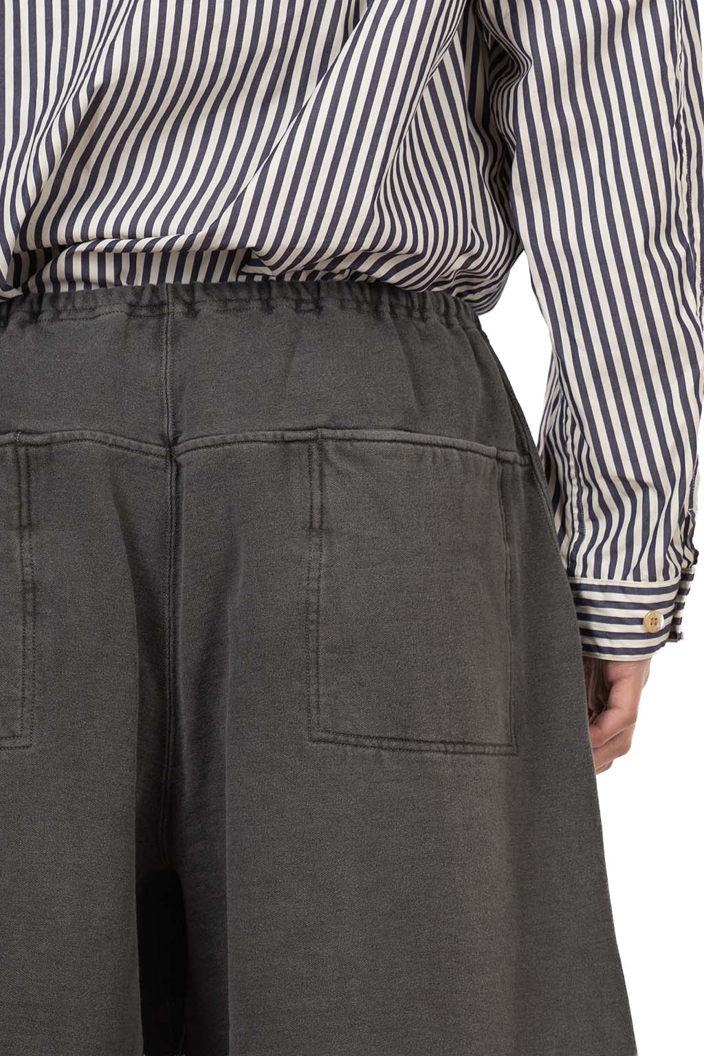 blurhms - Light Sweat Fatigue Shorts - Black Pigment Over Dye