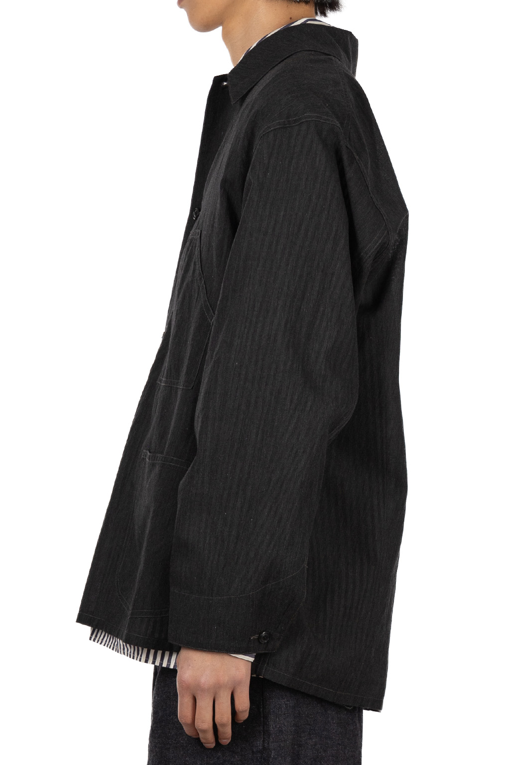blurhms - Silk-Co Voile Work Jacket - Heather Charcoal