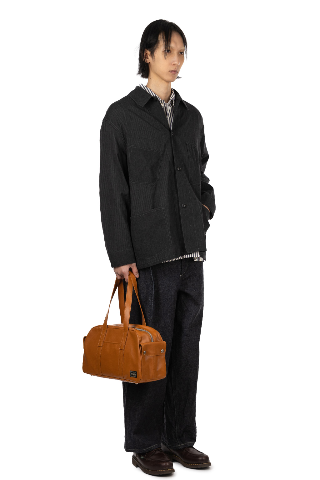 blurhms - Silk-Co Voile Work Jacket - Heather Charcoal