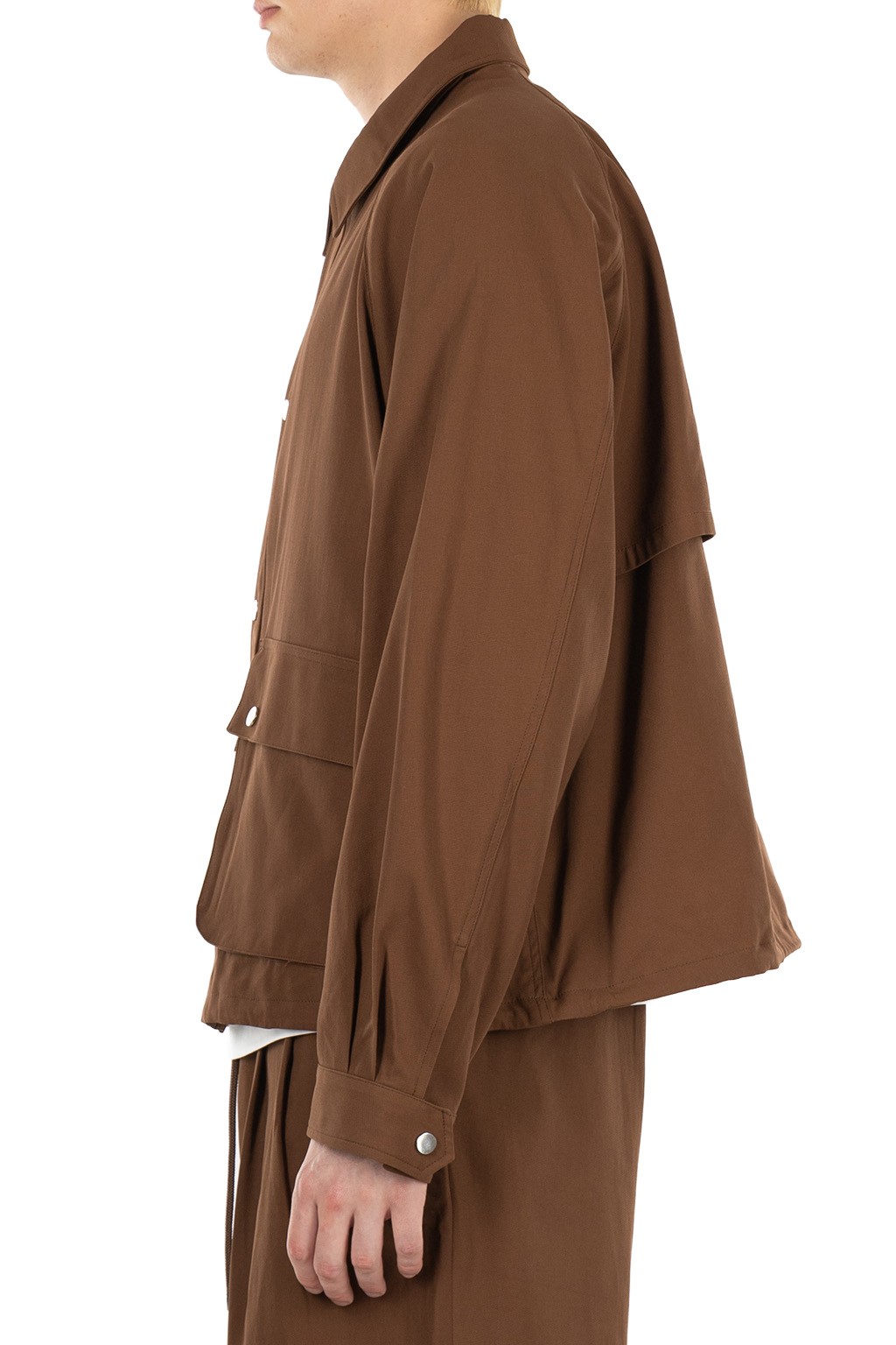 Markaware - Short Field Blouson - Cotton Voile Yarn Twill - Burnt Umber