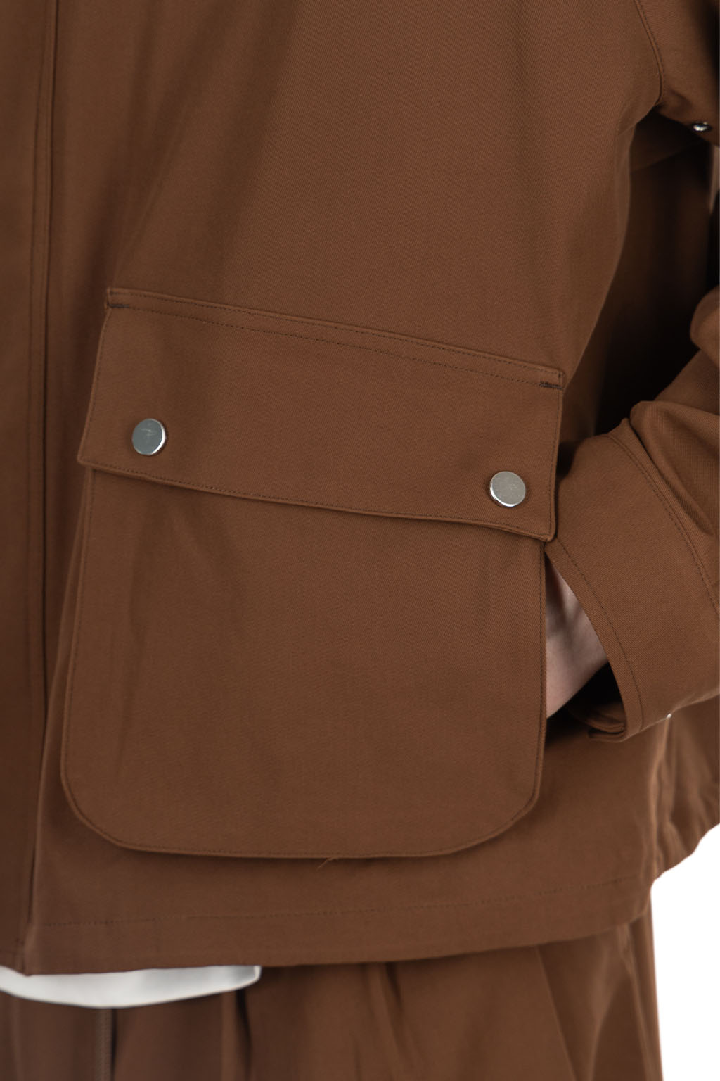 Markaware - Short Field Blouson - Cotton Voile Yarn Twill - Burnt Umber
