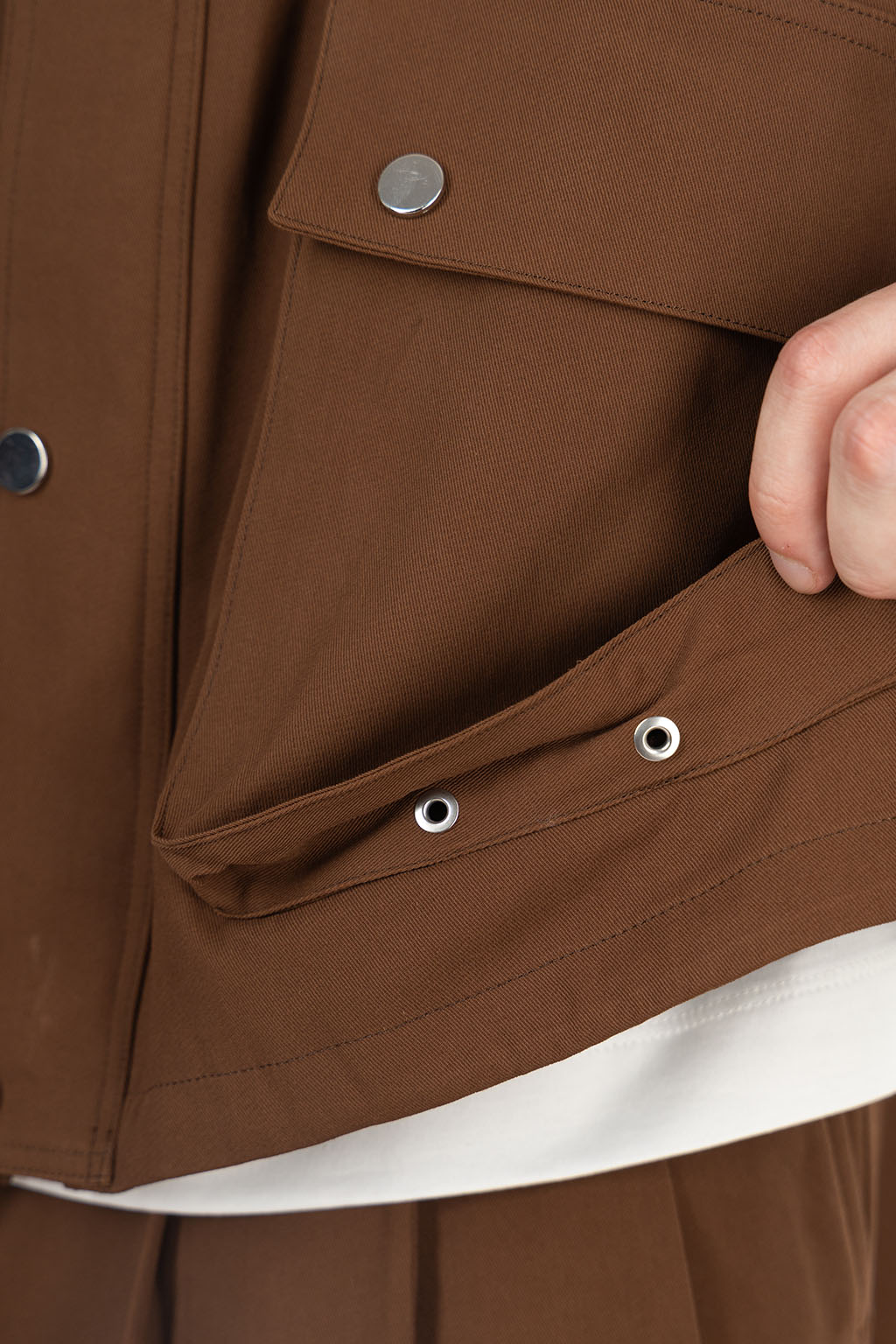 Markaware - Short Field Blouson - Cotton Voile Yarn Twill - Burnt Umber