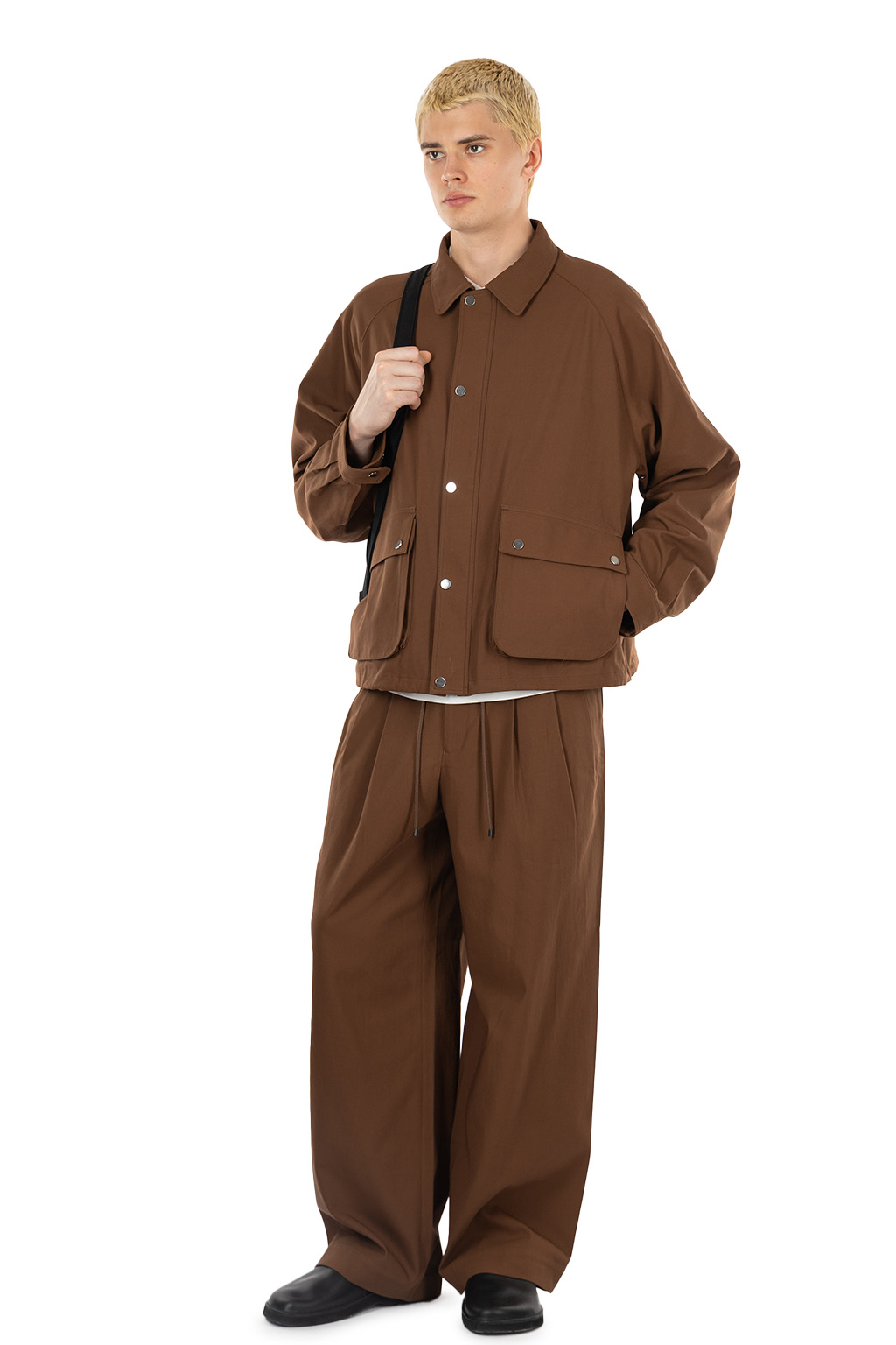 Markaware - Short Field Blouson - Cotton Voile Yarn Twill - Burnt Umber