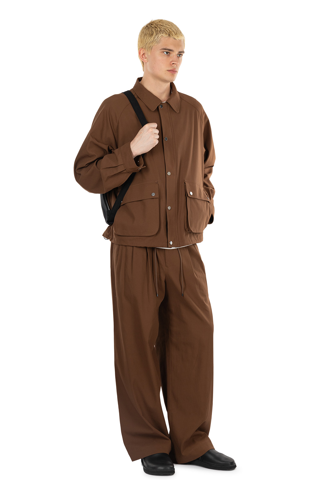 Markaware - Short Field Blouson - Cotton Voile Yarn Twill - Burnt Umber
