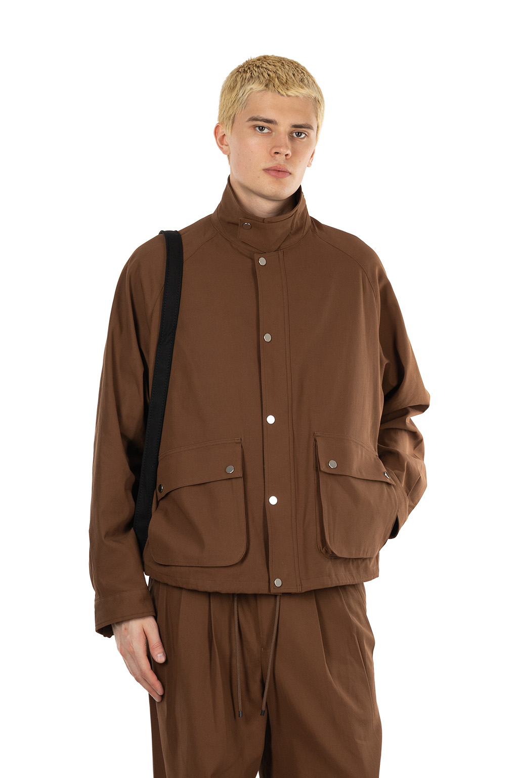 Markaware - Short Field Blouson - Cotton Voile Yarn Twill - Burnt Umber