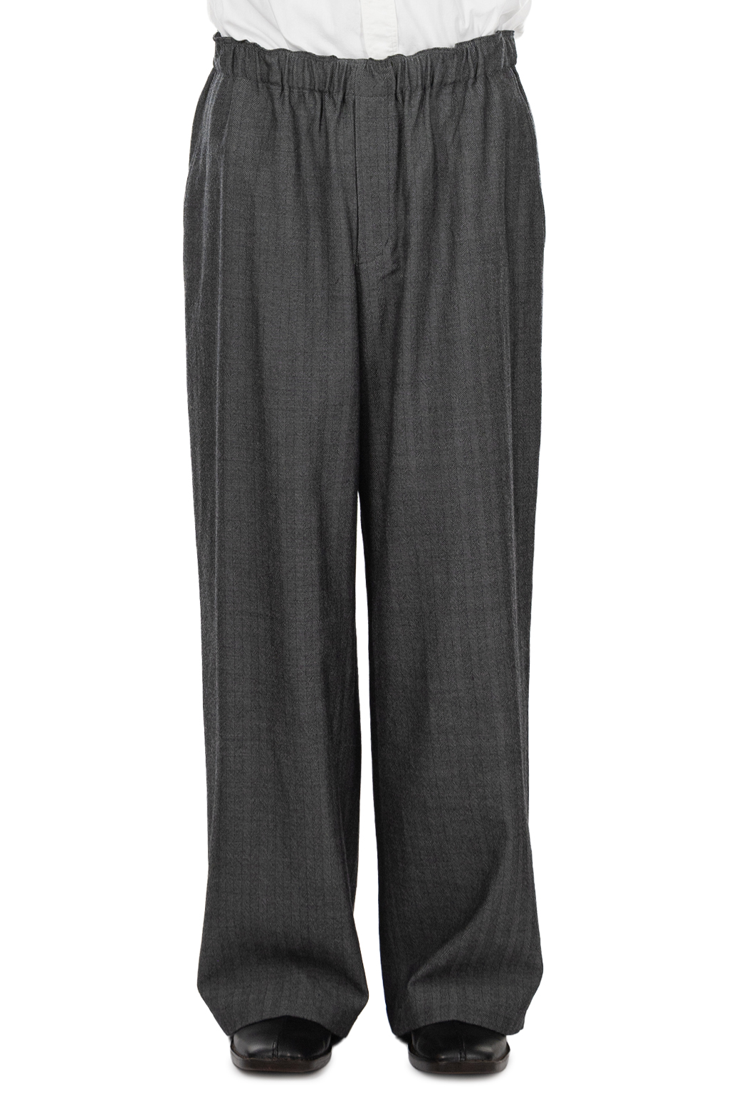Markaware - Wide Leg Easy Pants - Herringbone