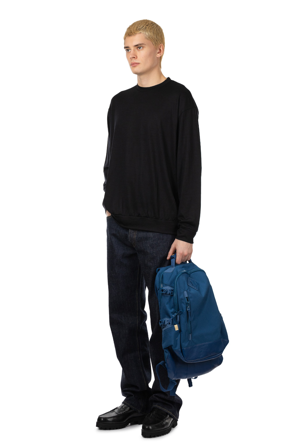 Markaware - Wool Single Jersey Washable Crew Neck - Black