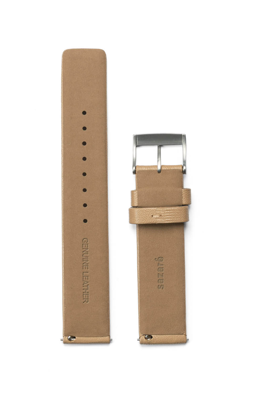 sazare - Silver Honing Beige Cow Leather