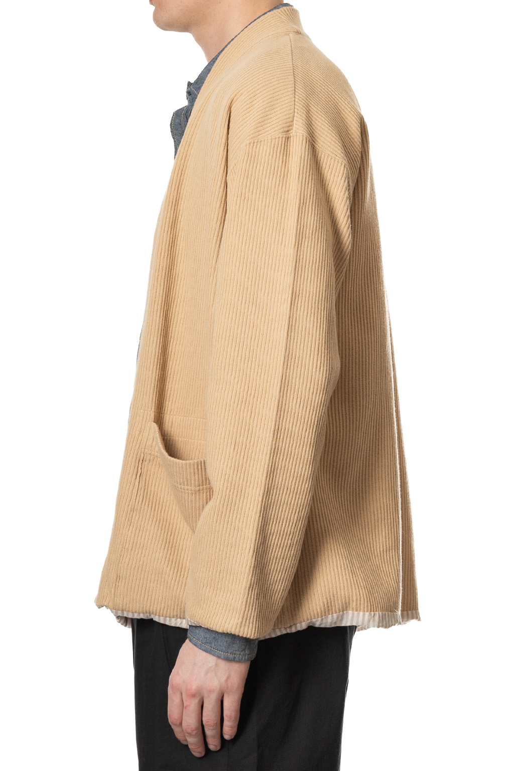ts(s) - Lined Easy Cardigan - Beige