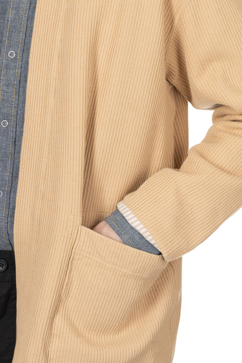 ts(s) - Lined Easy Cardigan - Beige