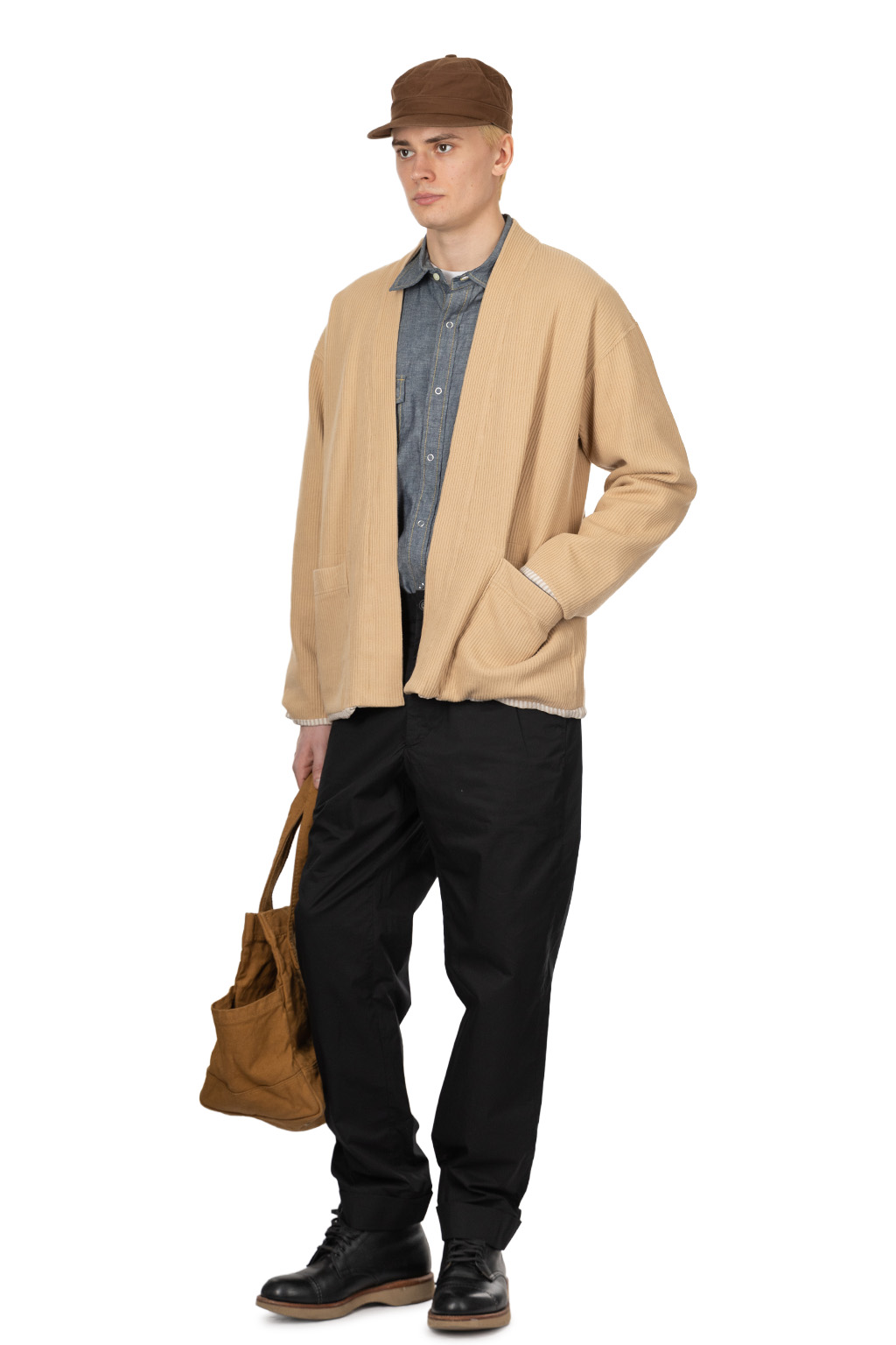 ts(s) - Lined Easy Cardigan - Beige
