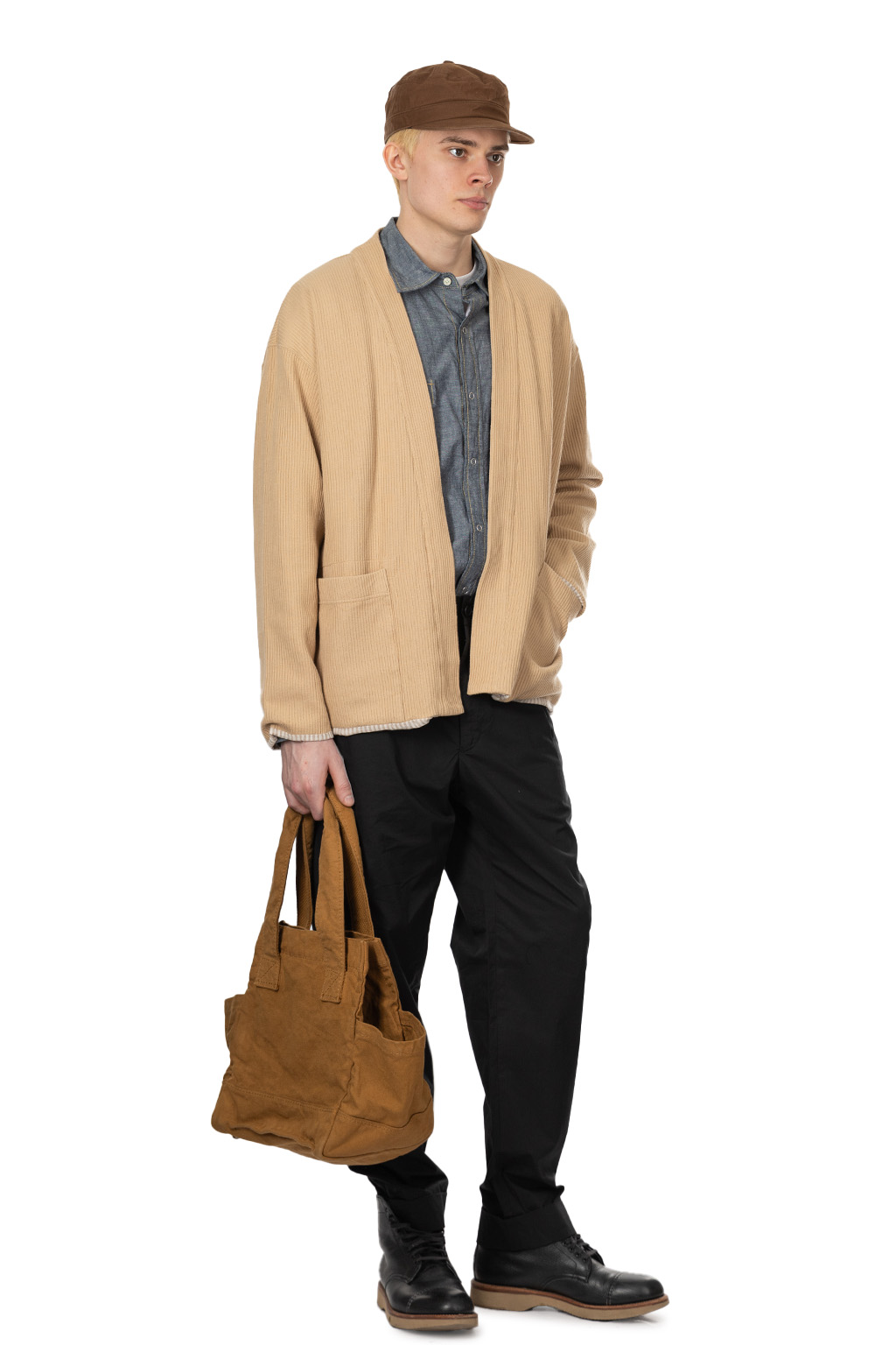 ts(s) - Lined Easy Cardigan - Beige