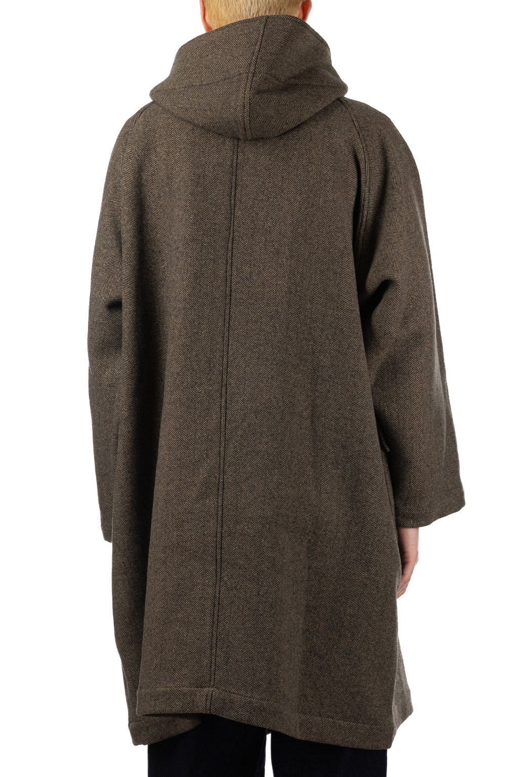 ts(s) - Raglan Sleeve Hooded Easy Coat - Brown