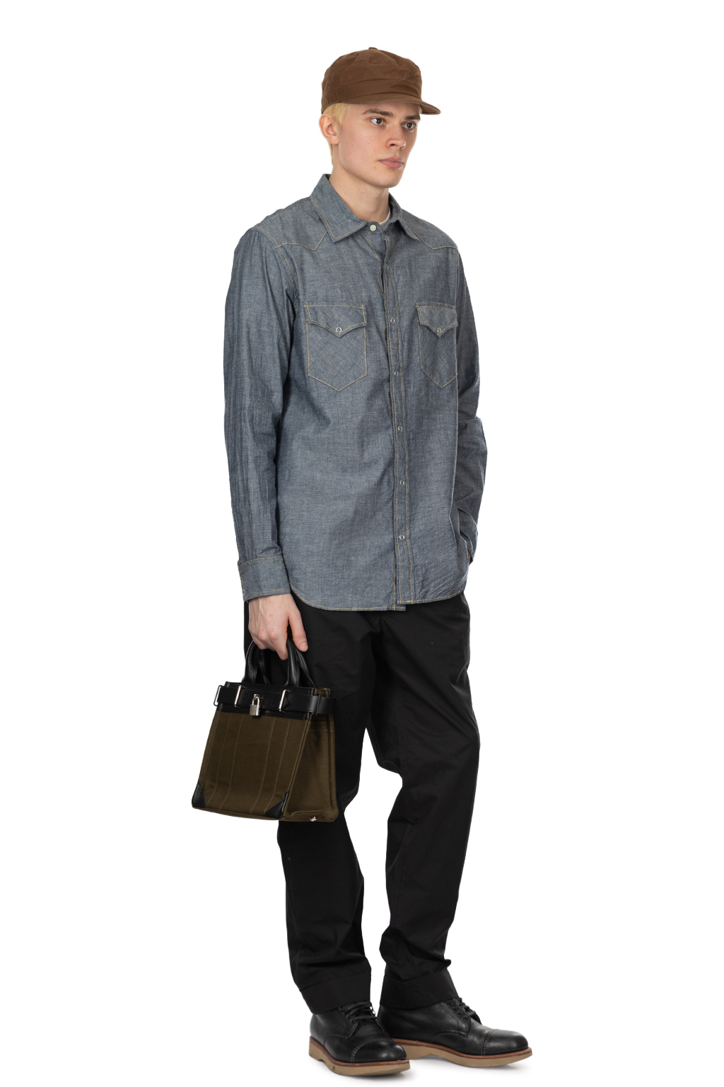 ts(s) - Yellow Stitch Western Shirt - Chambray