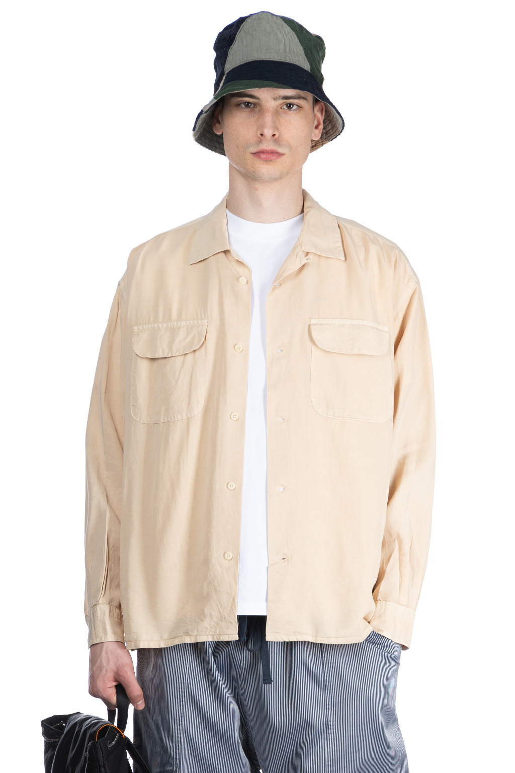 お歳暮ならオンライン Round | ts(s) Flap Shop Button Blue | Men | Cream - Shirt Pocket トップス